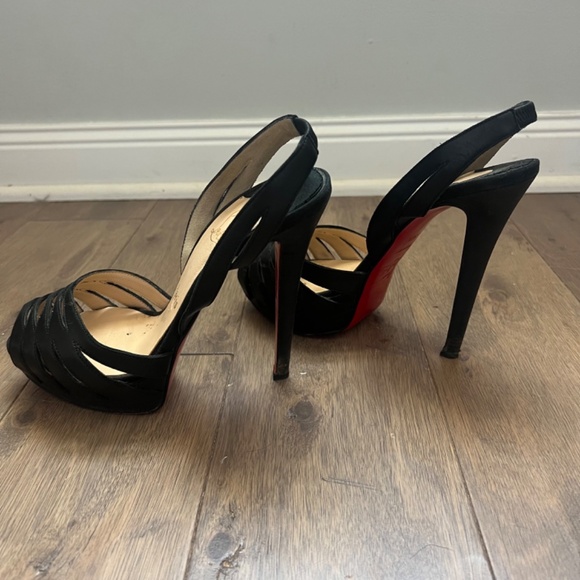 Christian Louboutin Leather Slingback Sandals Sz 36.5 - Picture 4 of 8